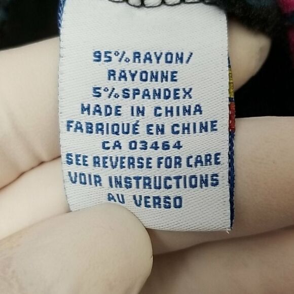 🎁5/$25 Ricki's Blouse Women's 'XXL Boat Neck Shirt  Black Pink Long Sleeve Top - Picture 4 of 8